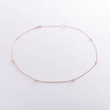 Золотое колье с фианитами 860152 Золотое колье с фианитами 860152