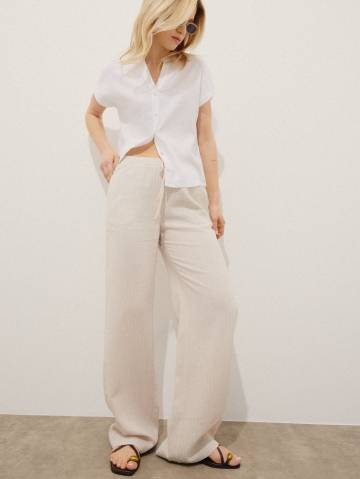 Mohito - Штани з додаванням льону - бежевий - 38