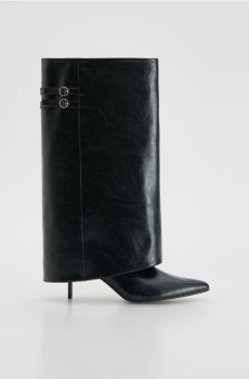 Reserved - Шкіряні чоботи з подвійною халявою - чорний - 904FF-99X