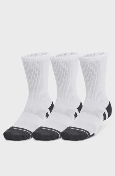 Белые носки (3 пары) UA Performance Tech 3pk Crew Белый 47.5-50.5 Under Armour 1379512-100