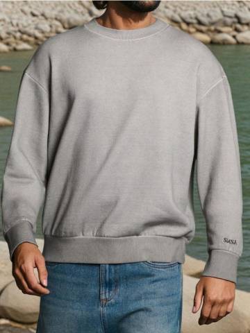 Світшот crewneck - сіро-коричневий Світшот crewneck - сіро-коричневий