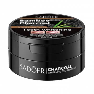 Отбеливающий зубной порошок Sadoer Bamboo Charcoal Whitening Tooth Powder с бамбуковым углем, 60 г