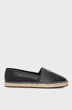 Женские черные кожаные эспадрильи ESPADRILLE RE LOCK LEATHER Черный 36 Calvin Klein HW0HW02036