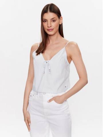Tommy Jeans Топ DW0DW15200 Блакитний Regular Fit Tommy Jeans Топ DW0DW15200 Блакитний Regular Fit