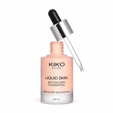 Тональная основа для лица Kiko Milano Liquid Second Skin Foundation, SPF 15, 02 Warm Rose, 30 мл Тональная основа для лица Kiko Milano Liquid Second Skin Foundation, SPF 15, 02 Warm Rose, 30 мл