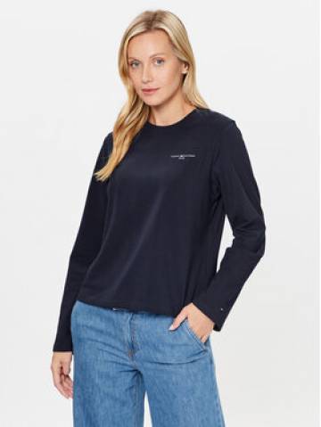 Tommy Hilfiger Блузка Mini Corp Logo WW0WW39784 Cиній Relaxed Fit Tommy Hilfiger Блузка Mini Corp Logo WW0WW39784 Cиній Relaxed Fit