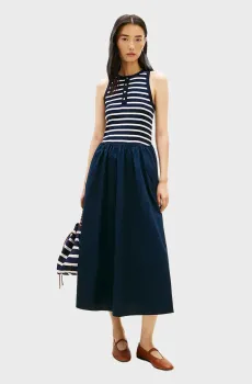 Женское темно-синее платье GOLD BUTTON Синий L Tommy Hilfiger WW0WW49628