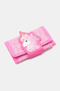 Гаманець на липучці з мотивом єдинорога - різнобарвний