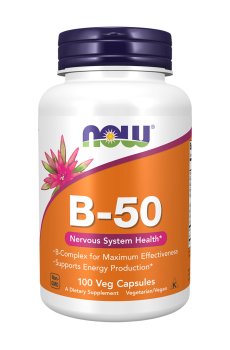 Комплекс B-50 NOW foods B-50, 100 капсул