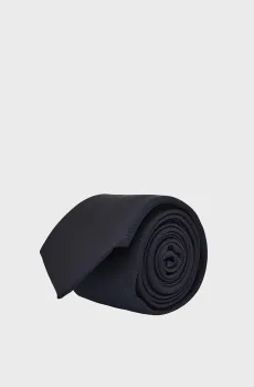 Мужской черный шелковый галстук Черный ONESIZE BOSS 50569323;401