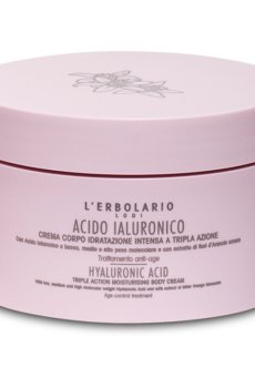 Увлажняющий крем для тела LErbolario Hyaluronic Acid Triple Action Moisturising Body Cream с гиалуроновой кислотой, 200 мл