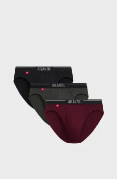 Мужские брифы (3 шт) Разноцветный L Atlantic 3MP-094