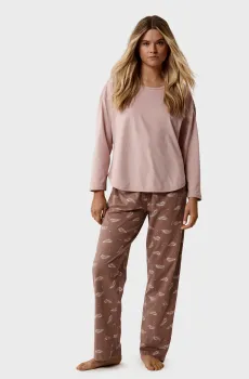 Женская пижама (лонгслив, брюки) Разноцветный L Atlantic NLP-501