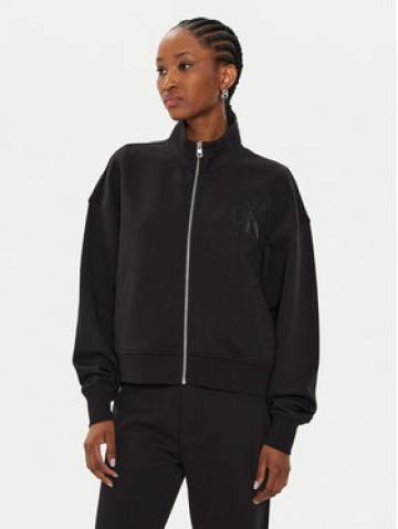 Calvin Klein Jeans Світшот Satin Applique J20J223922 Чорний Relaxed Fit Calvin Klein Jeans Світшот Satin Applique J20J223922 Чорний Relaxed Fit