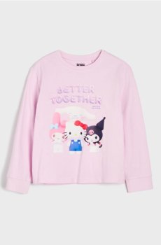 Бавовняна футболка з принтом Hello Kitty and Friends - Фіолетовий