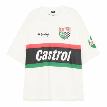 Cropp - Футболка з принтом Castrol - кремовий Cropp - Футболка з принтом Castrol - кремовий