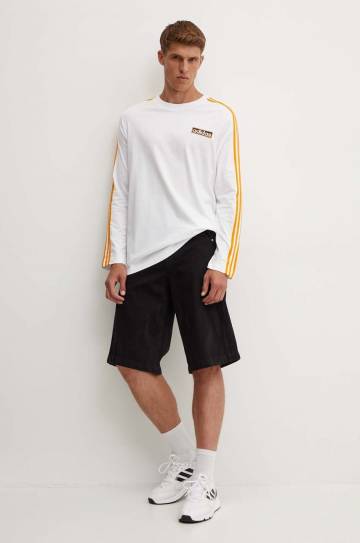 Хлопковый лонгслив adidas Originals 0 цвет белый с принтом IW5808 Хлопковый лонгслив adidas Originals 0 цвет белый с принтом IW5808