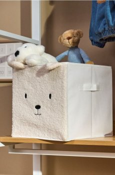 Коробка для зберігання з вушками - кремовий