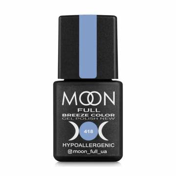 Гель-лак для ногтей Moon Full Breeze Color Gel Рolish 418 Небесно-голубой, 8 мл Гель-лак для ногтей Moon Full Breeze Color Gel Рolish 418 Небесно-голубой, 8 мл