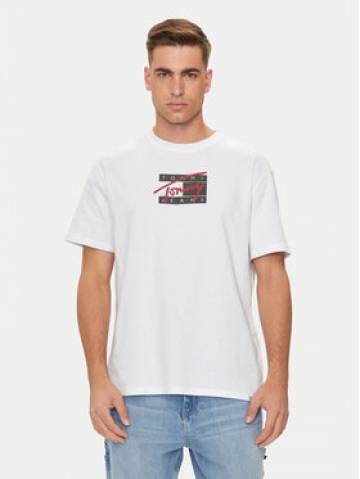 Tommy Jeans Футболка Street Sigh Flag DM0DM18528 Білий Regular Fit Tommy Jeans Футболка Street Sigh Flag DM0DM18528 Білий Regular Fit