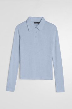 Поло з домішкою віскози - блакитний