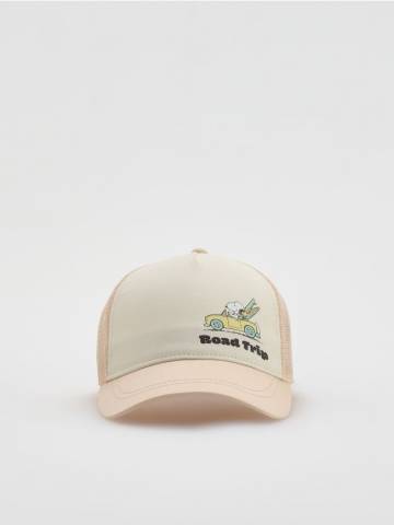 Reserved - BOYS` PEAKED CAP - бежевий - 115EG-08X Reserved - BOYS` PEAKED CAP - бежевий - 115EG-08X