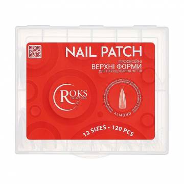 Формы для наращивания ногтей Roks верхние, Almond, 120 шт Формы для наращивания ногтей Roks верхние, Almond, 120 шт