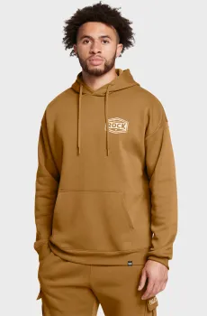 Мужское коричневое худи Pjt Rck Icon Fleece Hoody Коричневый XL Under Armour 1386902-707