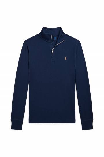 Детская хлопковая кофта Polo Ralph Lauren цвет синий однотонная 323952436001 Детская хлопковая кофта Polo Ralph Lauren цвет синий однотонная 323952436001