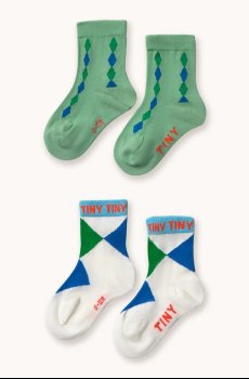 Детские носки Tinycottons DIAMOND MEDIUM SOCKS 2 шт