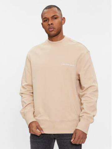 Calvin Klein Jeans Світшот Institutional J30J324621 Бежевий Regular Fit Calvin Klein Jeans Світшот Institutional J30J324621 Бежевий Regular Fit