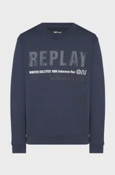 Мужской темно-синий свитшот Синий L Replay M6709 .000.M23962B