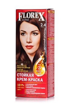 Стойкая крем-краска для волос Florex Super 2.4 Молочный шоколад, 100 мл