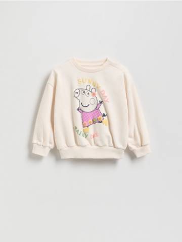 Reserved - Бавовняна толстовка Свинка Пеппа - кремовий - 341FA-01X