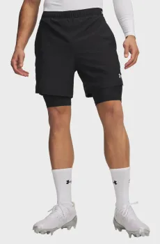 Мужские черные шорты UA Vanish Wven Short 2.0 2n1-BLK Черный 3XL Under Armour 6013950-001