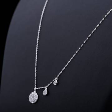 Серебряное колье (фианиты) 18502 Серебряное колье (фианиты) 18502