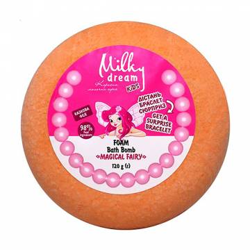 Шипучее средство для ванн Milky Dream Kids Пенный Donut Сказочная фея, с браслетом, 120 г Шипучее средство для ванн Milky Dream Kids Пенный Donut Сказочная фея, с браслетом, 120 г