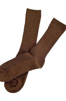 Носки женские Twins 11565 высокие, хлопковые, в рубчик, какао, размер 36-40