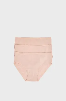 Женские бежевые трусики (3 шт) Бежевый M womensecret 7682913