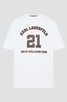 Мужская белая футболка Белый S Karl Lagerfeld 552225.755147;10
