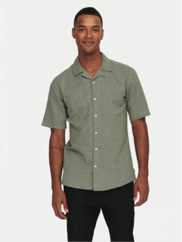 Only & Sons Сорочка Caiden 22025116 Зелений Slim Fit Only & Sons Сорочка Caiden 22025116 Зелений Slim Fit