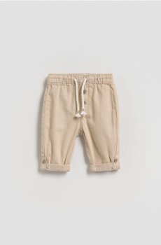 Reserved - Бавовняні штани - нюдовий - 369HV-02X