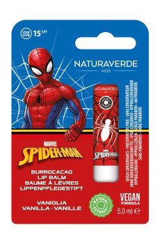 Детский бальзам для губ Naturaverde Kids Marvel Spiderman Lip Balm, SPF 15, Vanilla, 5 мл