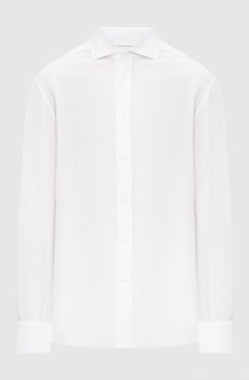 Белая рубашка из льна