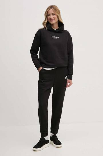 Кофта Calvin Klein женская цвет чёрный с капюшоном с принтом K20K208063 Кофта Calvin Klein женская цвет чёрный с капюшоном с принтом K20K208063