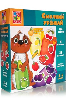 Игра-сортер Vladi Toys Вкусный урожай, на украинском языке, от 3 лет (VT1804-41)