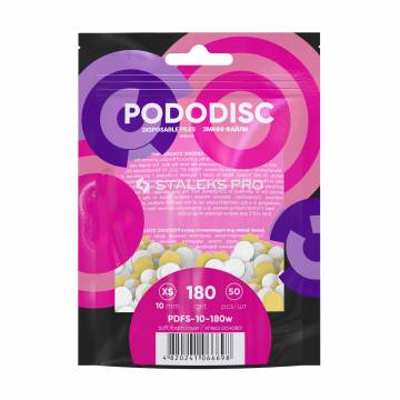 Сменные файлы для педикюрного диска на мягкой основе Staleks Pro Pododisc Pro XS, белые, 180 грит, 50 шт Сменные файлы для педикюрного диска на мягкой основе Staleks Pro Pododisc Pro XS, белые, 180 грит, 50 шт