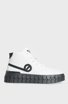 Женские белые кожаные хайтопы PLAY MID Белый 38 No Name 01ONPMNR0