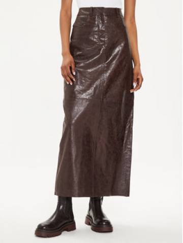 Gestuz Шкіряна спідниця 10908393 Коричневий Relaxed Fit Gestuz Шкіряна спідниця 10908393 Коричневий Relaxed Fit