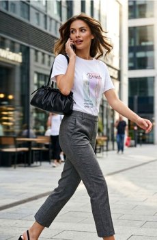 Штани-сигарети - темно-сірий